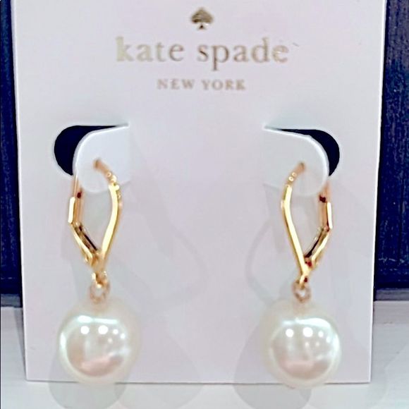 kate spade Jewelry - KATE SPADE New York Pearl Drop Earrings in Gold